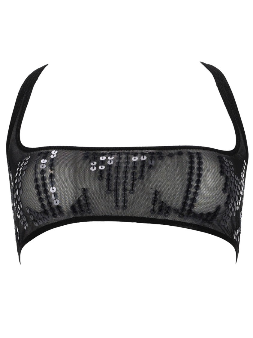 Rick Owens X Lilies Unhorny Translucent Mesh Scattered Sequins Top