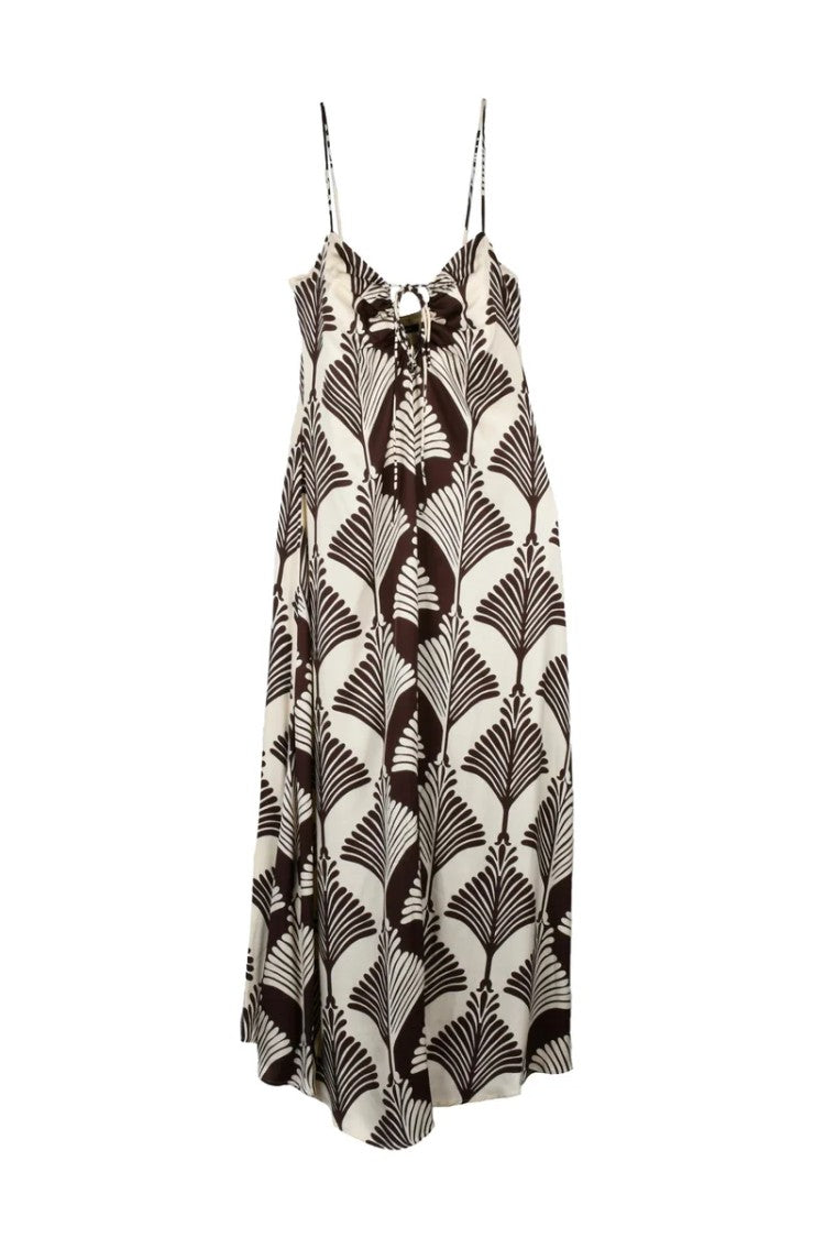 Pennyblack Long Dress Viscose - Brown/Beige