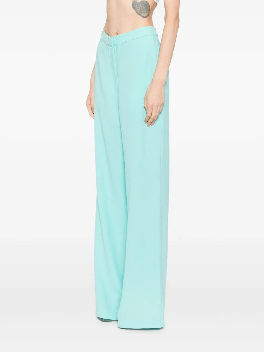 Saiid Kobeisy Jet Black Tailored Pants With Wide-Leg Silhouette