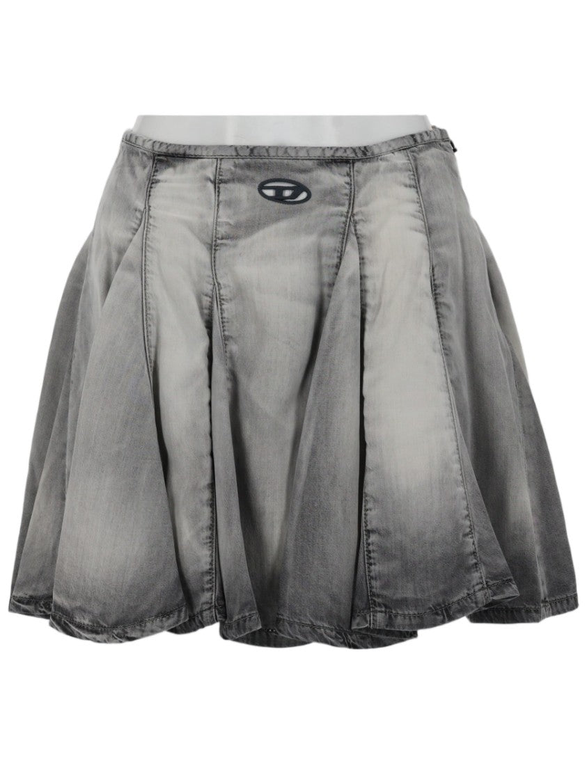 Diesel Grey De Spiki Flared Miniskirt