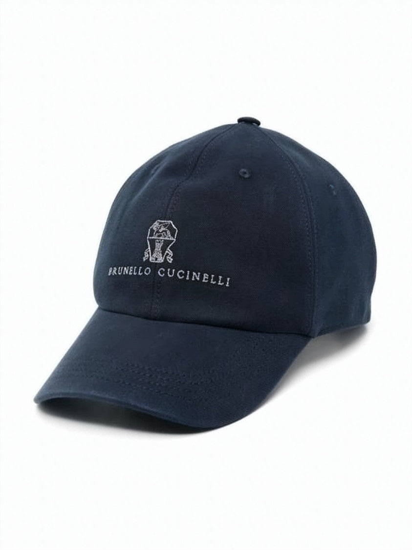 Brunello Cucinelli Deep Navy Cotton Baseball Cap