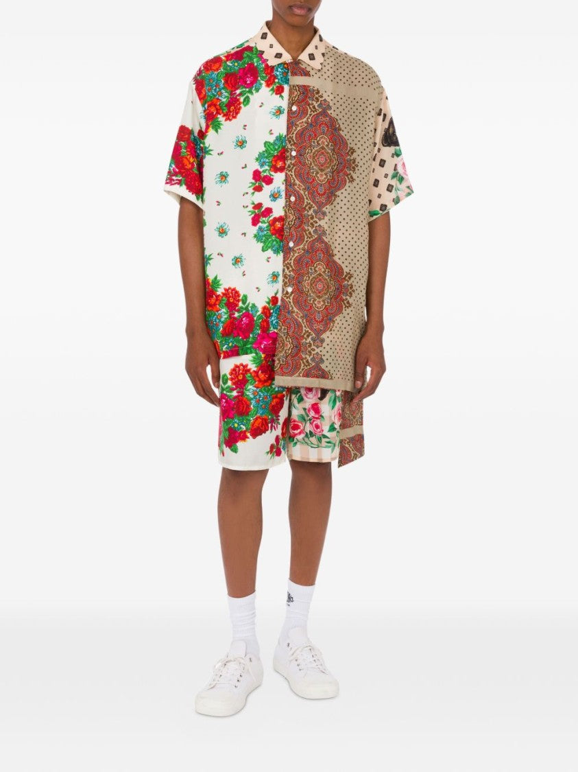 Moschino Multicolour Paisley Polka Dot Point Shirt