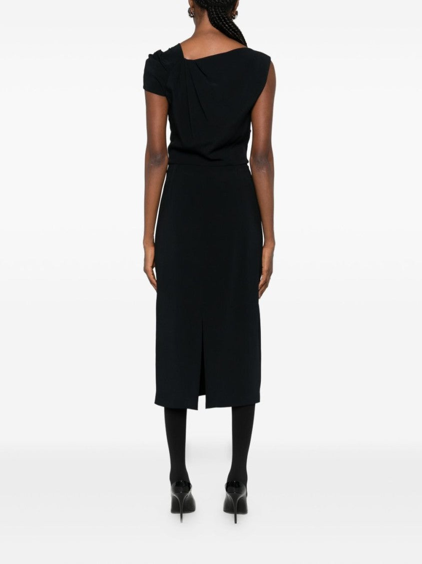Givenchy Knee-Length Black Silk And Nylon Dress