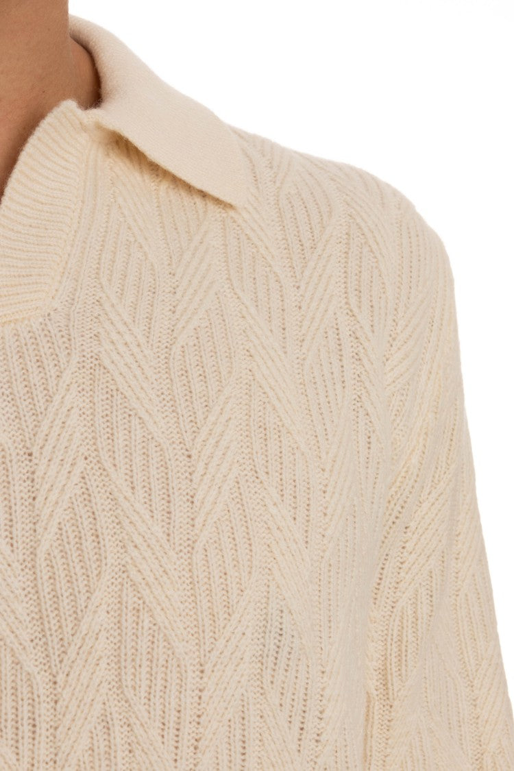 Drumohr Open Collar Lambswool Polo