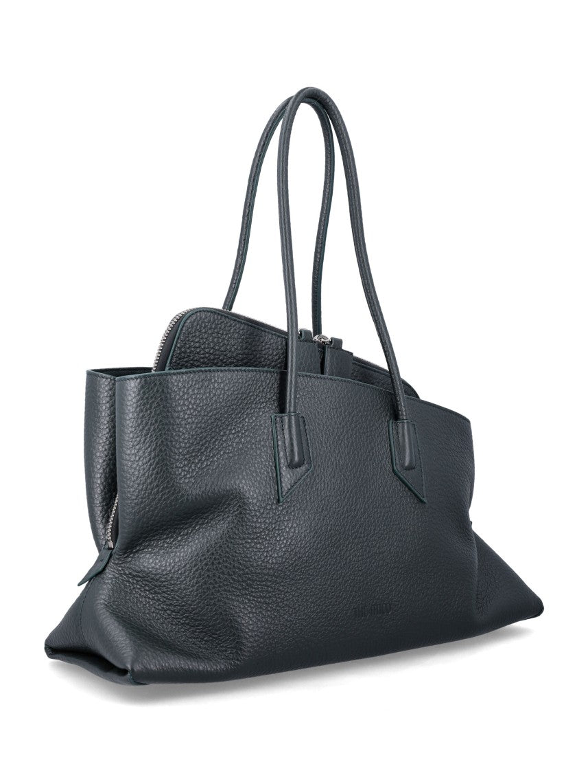 The Attico La Passeggiata Medium Grainy Leather Tote