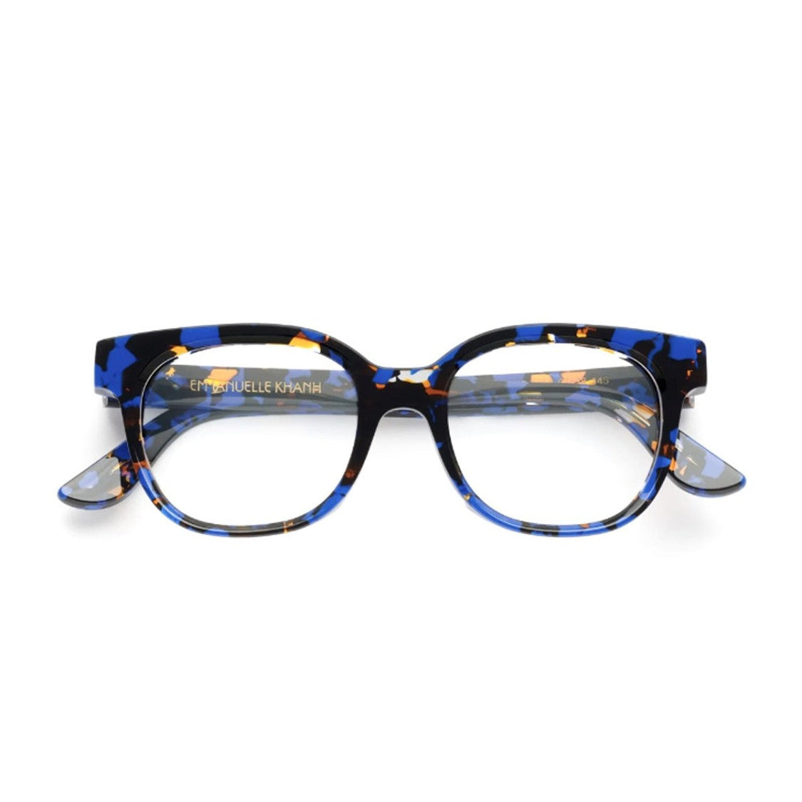 Emmanuelle Khanh Electric Blue Square Acetate Eyeglasses
