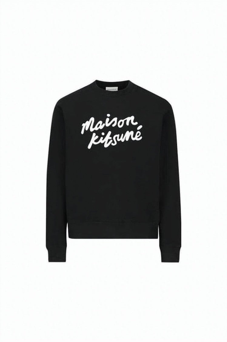Maison Kitsuné Long-Sleeved Cropped Sweatshirt With Bold Logo
