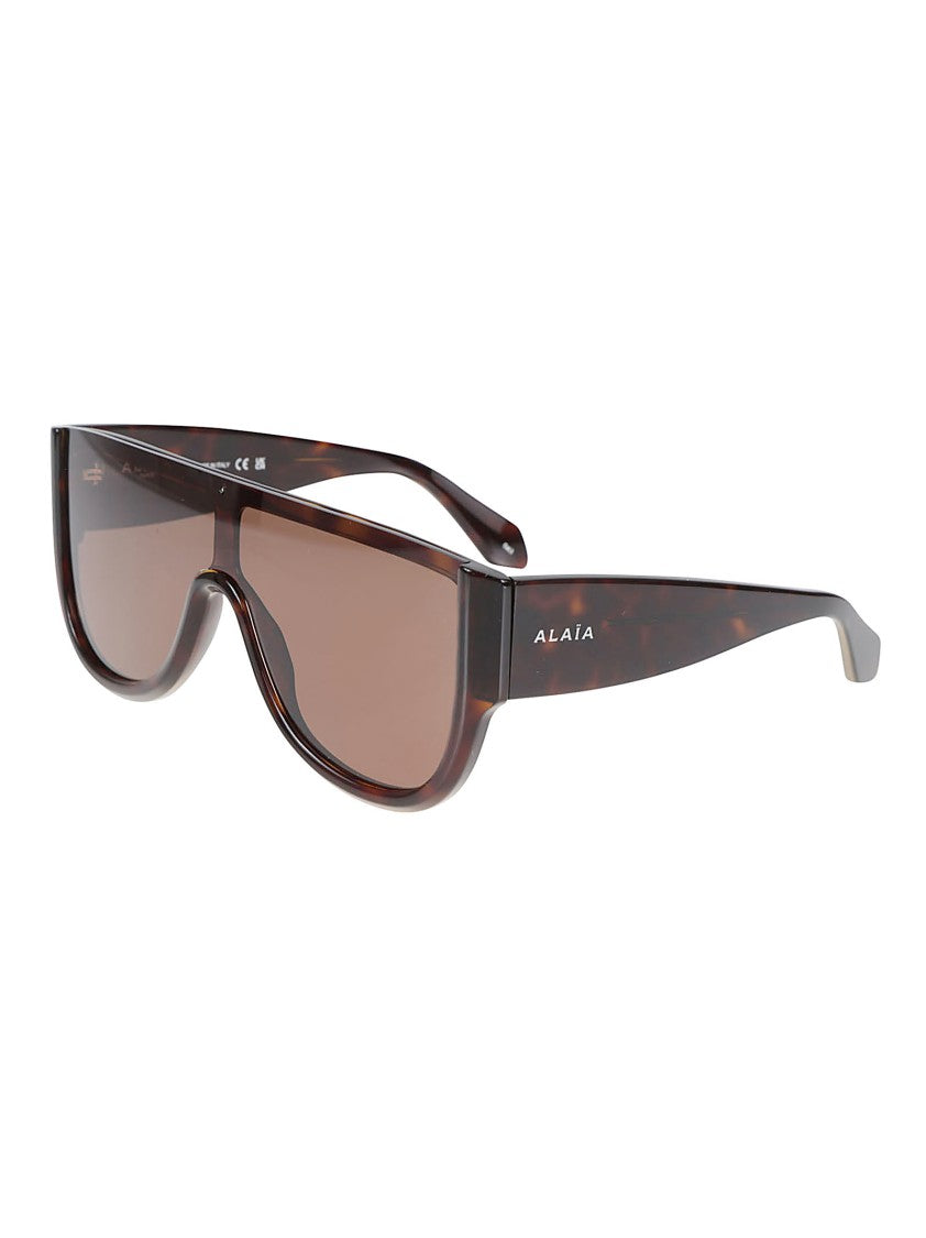 Alaïa Oversized Rectangular Sunglasses With Tortoiseshell Design