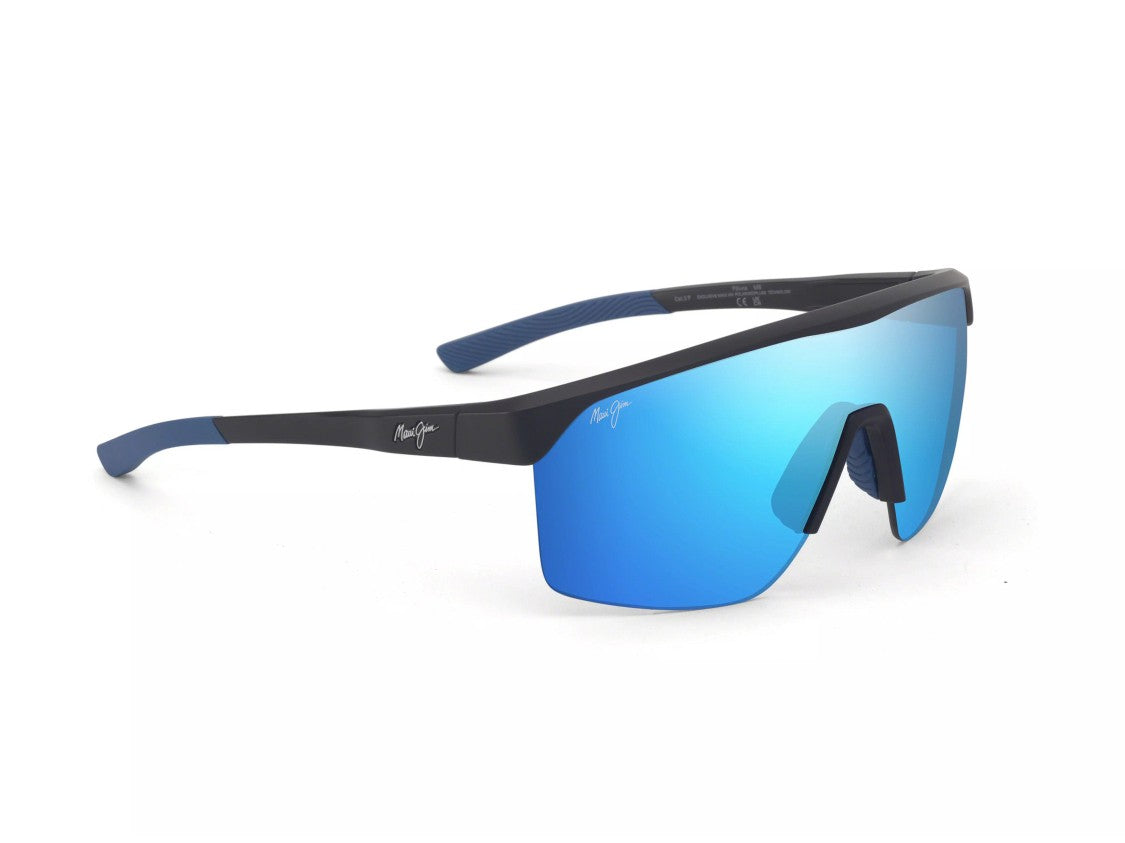 Maui Jim Blue Mj0595s Wraparound Mirrored Sunglasses