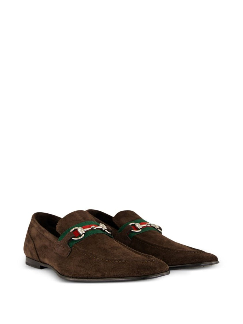 Gucci Pointed Toe Flat Shoes In Rich Brown Calf Leather