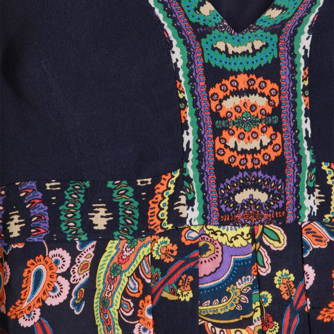 Etro Multicolor Paisley Viscose Maxi Dress With Midi Sleeves