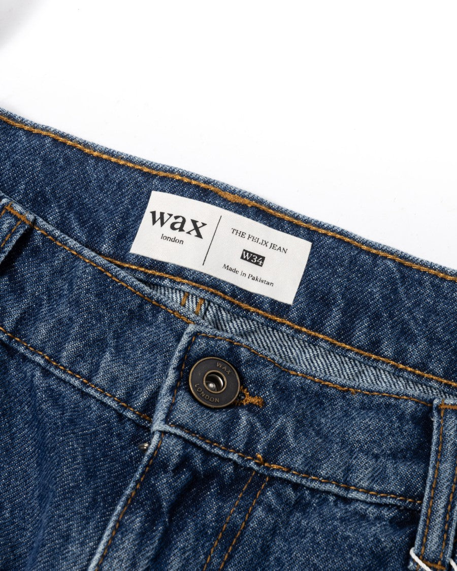 Wax London Vintage Denim Jeans With Relaxed Silhouette