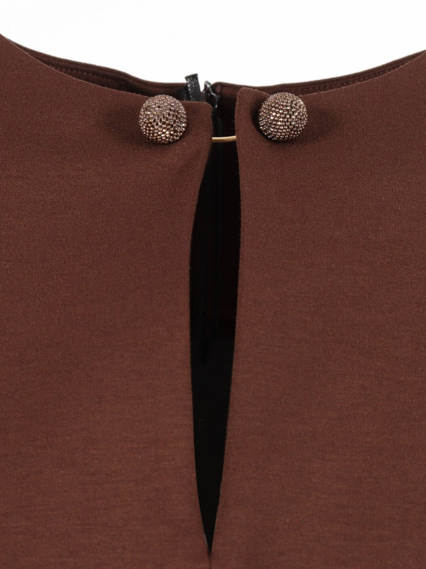 Fabiana Filippi Fitted Midi Dress With Stylish Cutouts