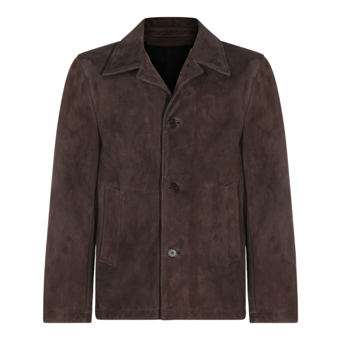 Salvatore Santoro Dark Brown Suede Minimalist Casual Jacket