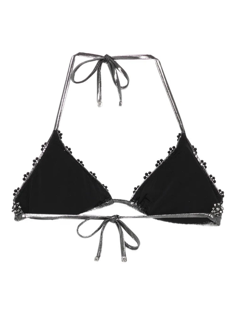 Agent Provocateur Multicolour Maiya Triangle Metallic Floral Polyester Bikini Top