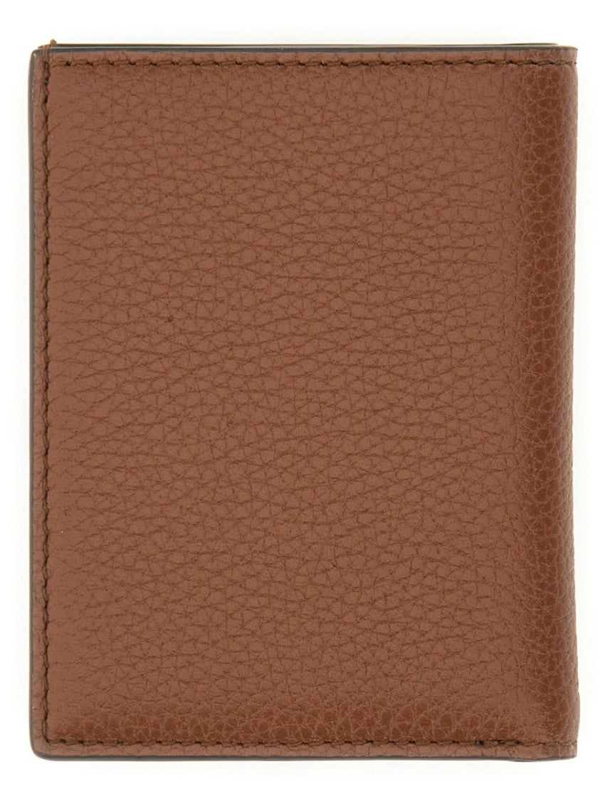 Tom Ford Brown Calf Leather T Line Portfolio