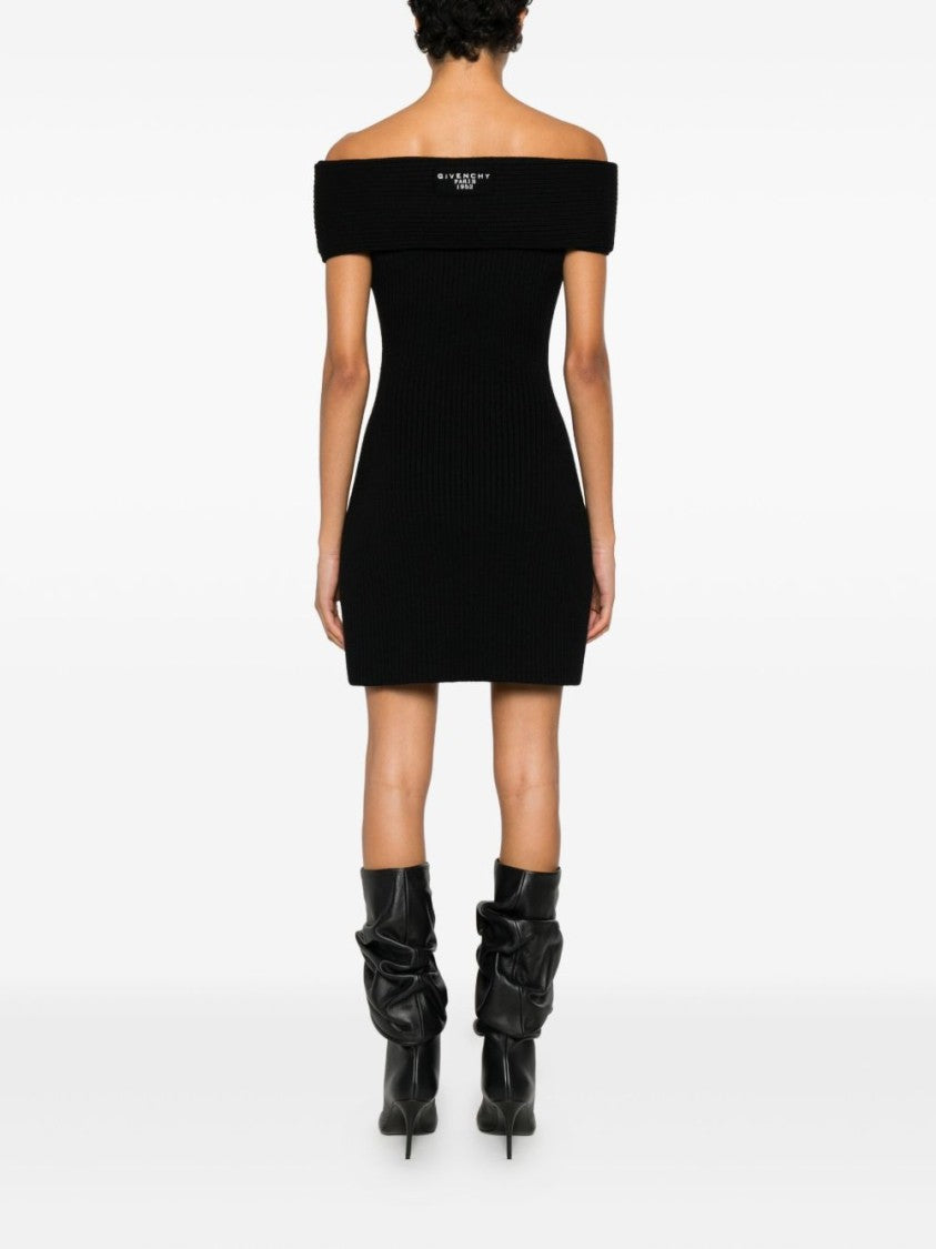 Givenchy Black Silk And Nylon Mini Dress