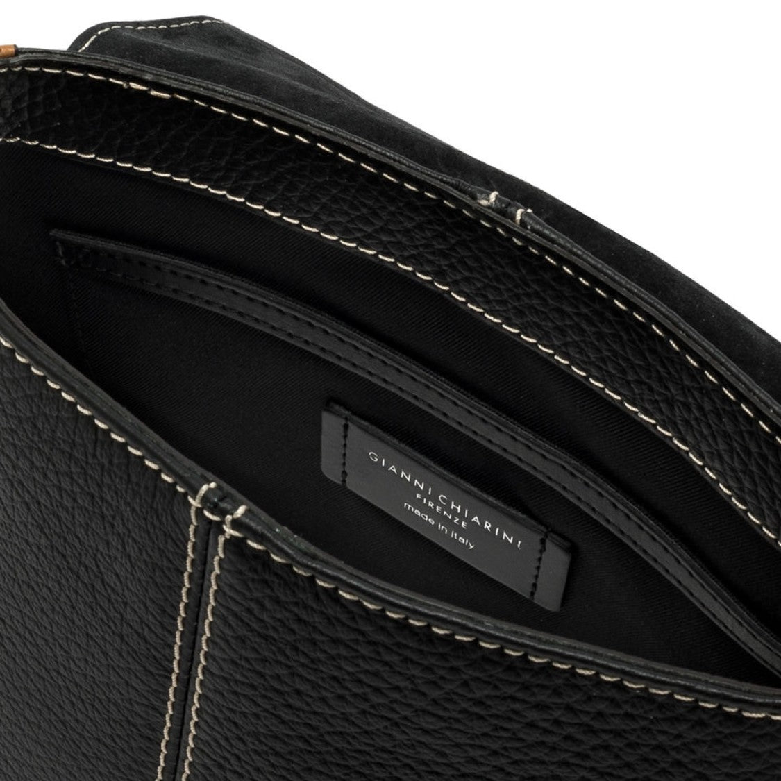 Gianni Chiarini Alessandra Shoulder Bag In Black Leather