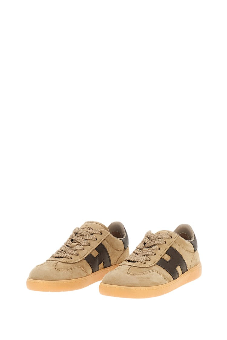 Hogan Beige Suede Leather Cool Sneakers