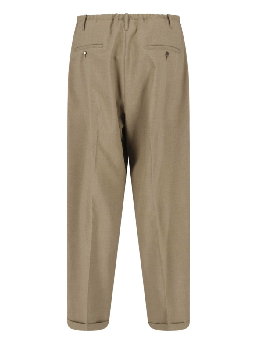 Magliano Brown People’S Relaxed Fit Pleated Trousers