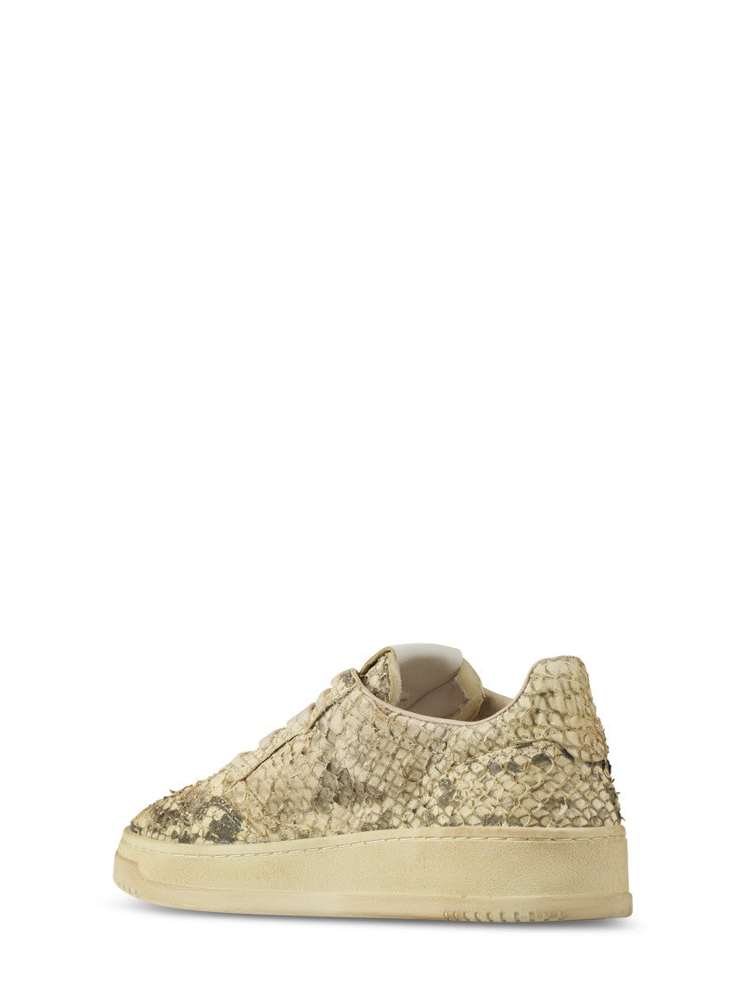 Autry Textured Low-Top Sneakers With Vintage Appeal