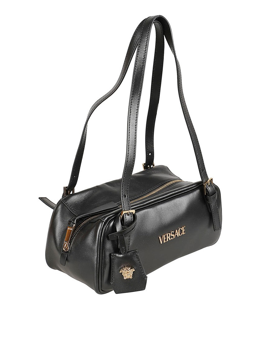 Versace Bowling Shoulder Bag In Ultra-Soft Nappa Leather