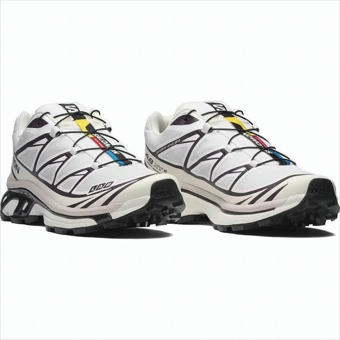 Salomon Technical White Sneakers With Breathable Mesh Upper