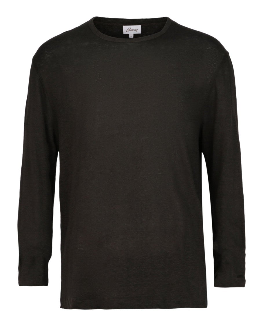 Brioni Crewneck Long-Sleeve T-Shirt