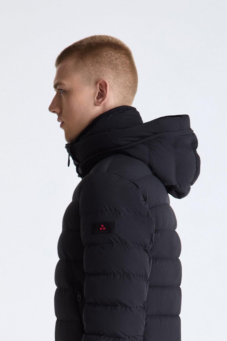 Peuterey Black Hooded Down Puffer Jacket