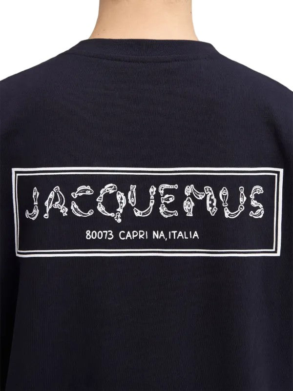 Jacquemus Boxy-Fit Black T-Shirt With Abstract Graphics