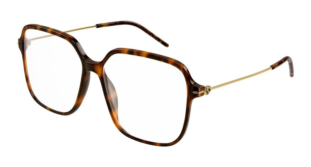 Gucci Havana Square Frame Eyeglasses