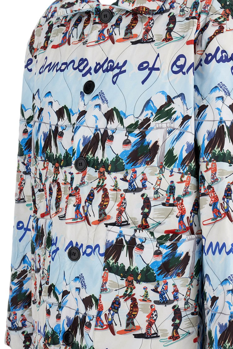 Alessandro Enriquez Multicolor Quilted Technical Fabric Jacket