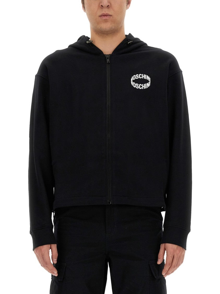 Moschino Zip-Up Front Sweatshirt