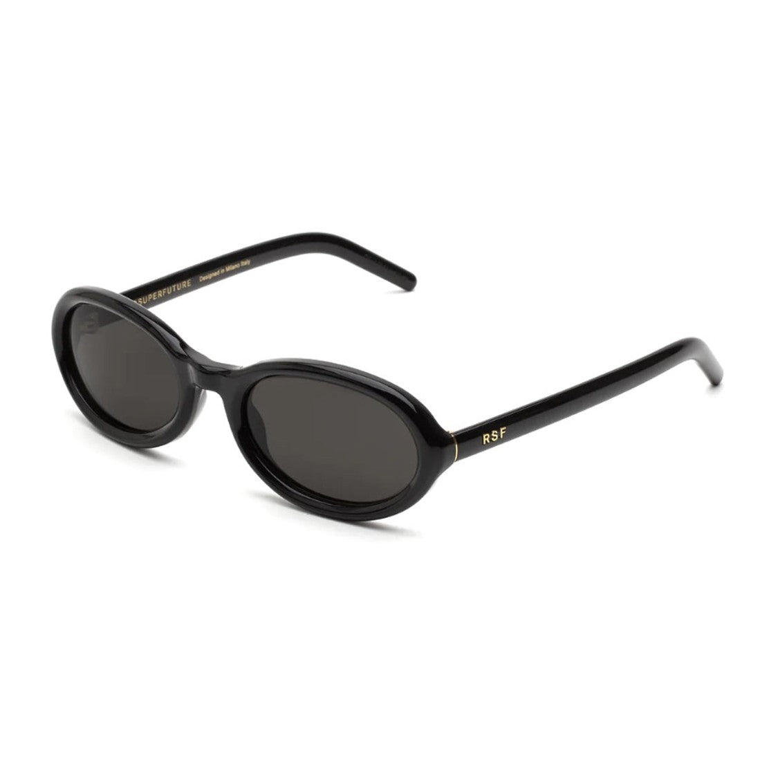 Retrosuperfuture Black Cherry Acetate Oval Sunglasses