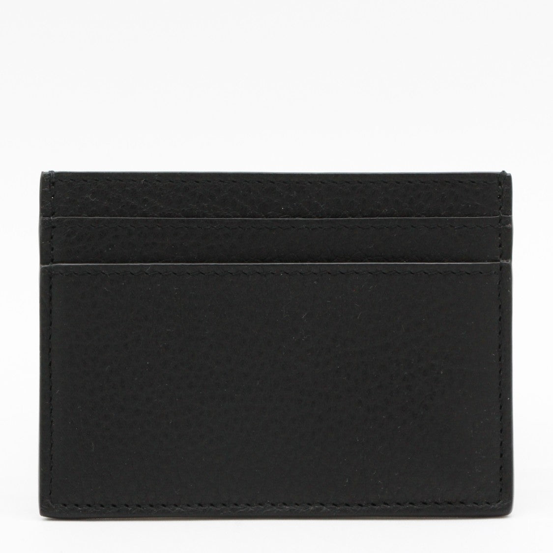 Saint Laurent Textured Black Cardholder Wallet With Subtle Logo