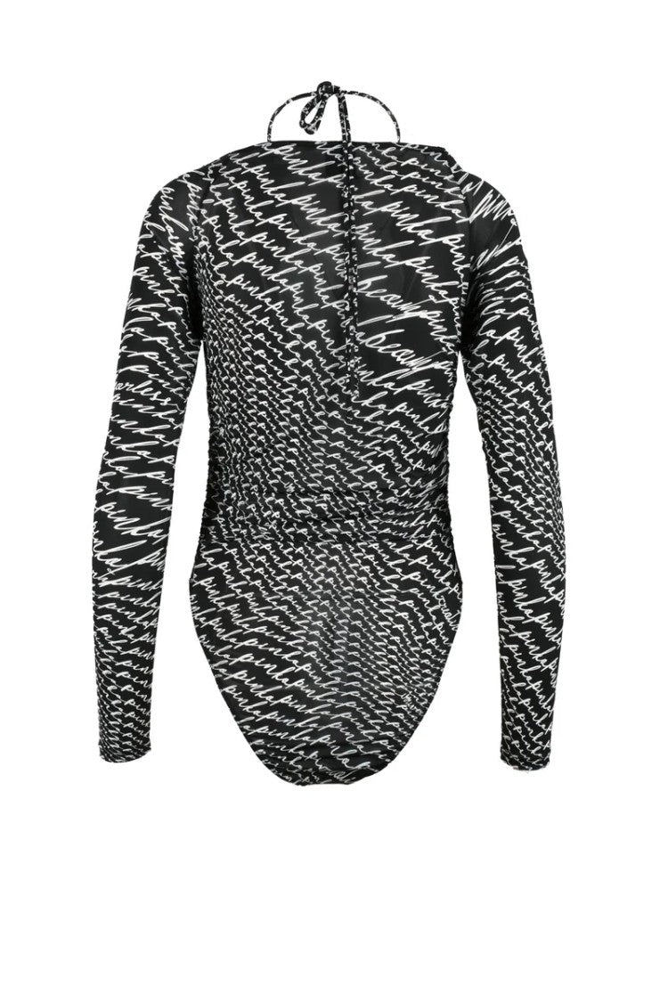 Pinko Black And White Contrast Bodysuit