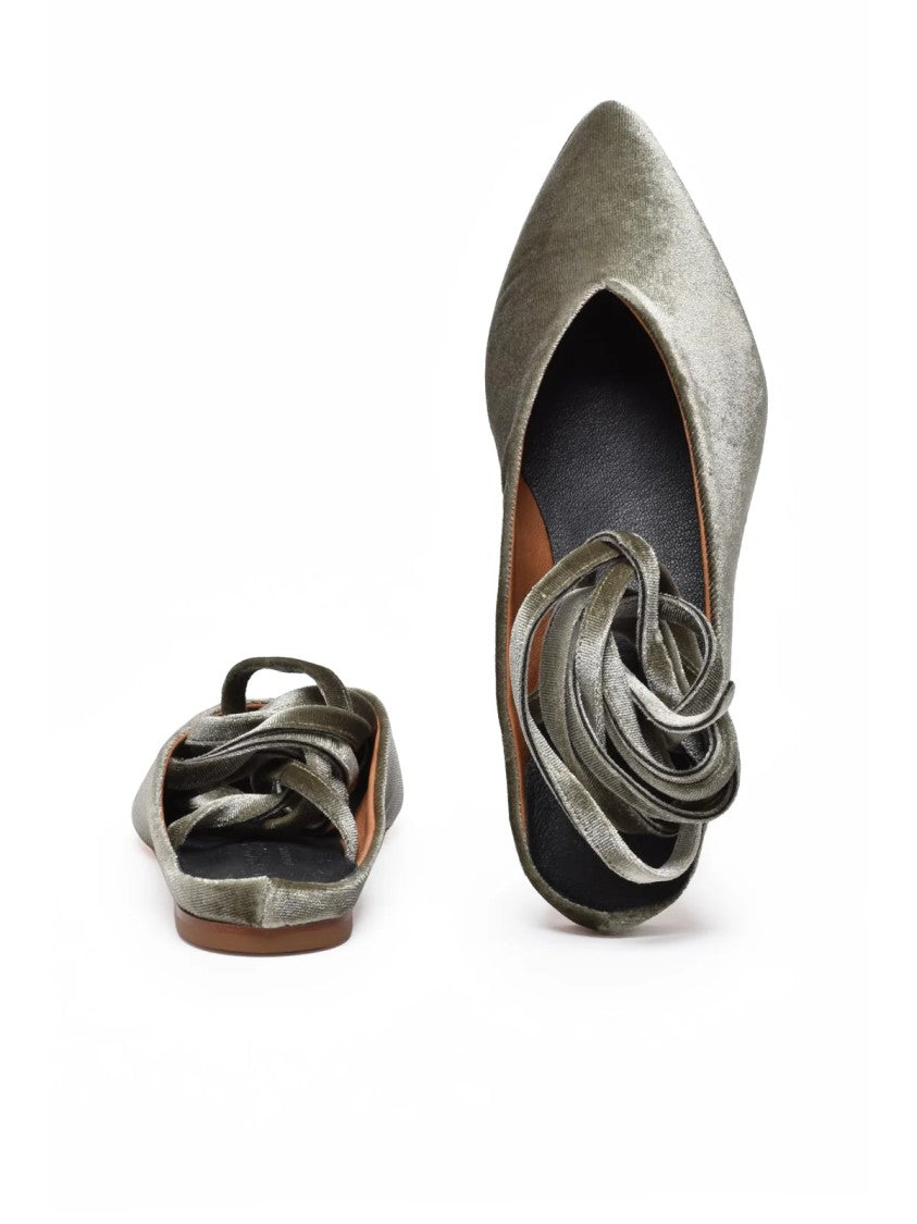 Post & Co Slip-On Mule Shoes With Pointed Toe And Ankle Strap
