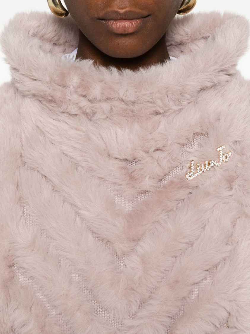 Liu Jo Poncho-Style Faux Fur Scarf