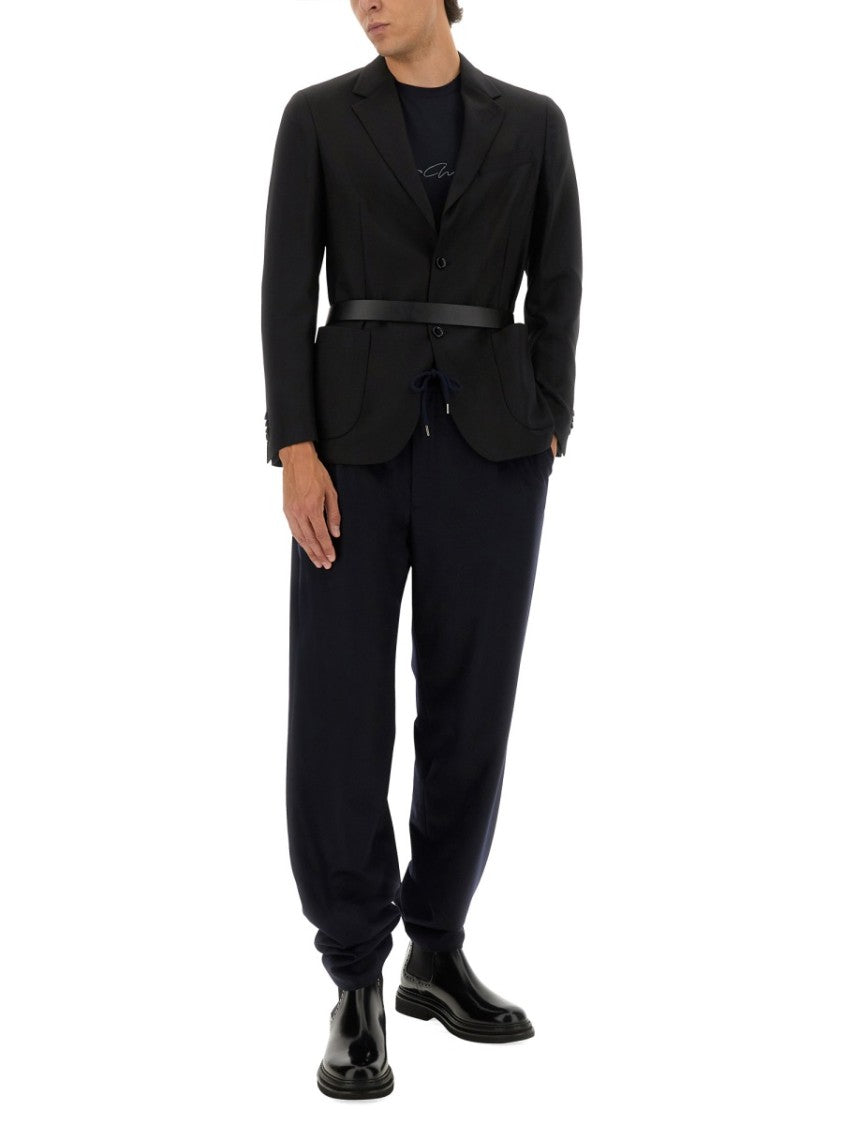 Giorgio Armani Relaxed Fit Black Cashmere Pants