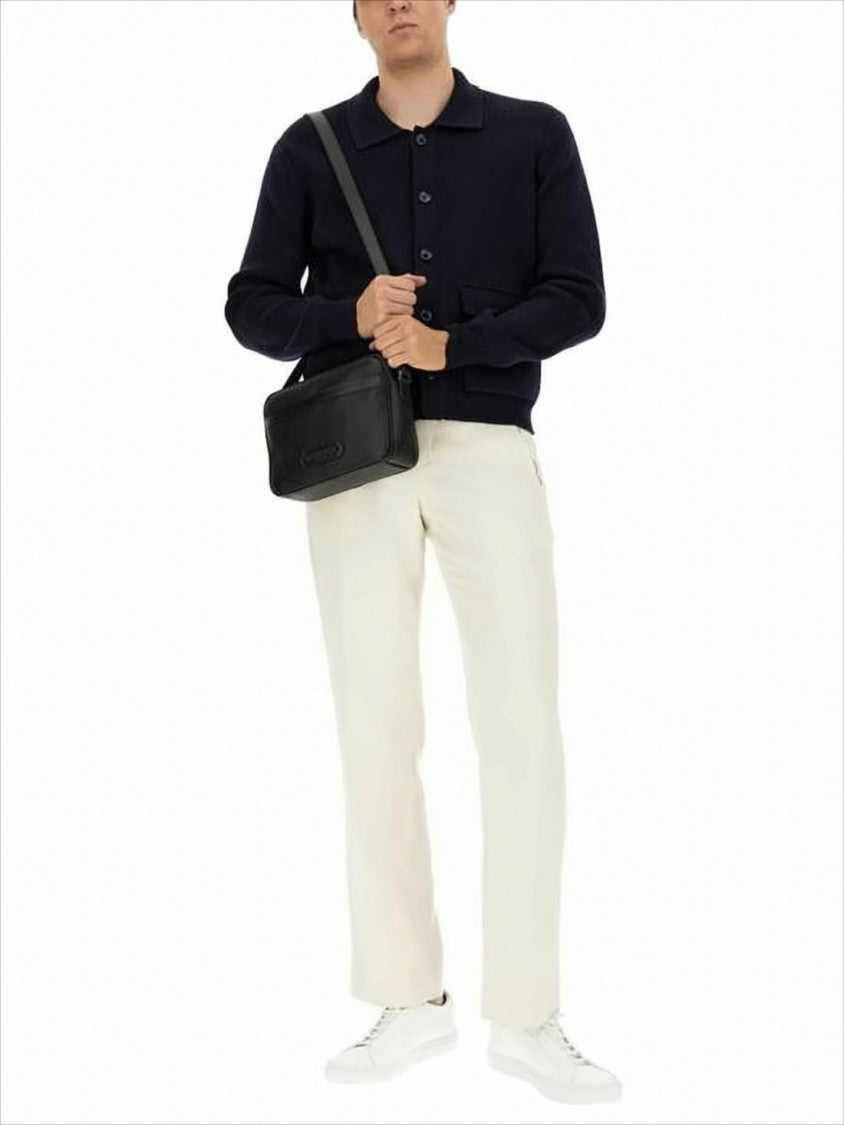 Tom Ford Deep Navy Knit Cardigan With Ribbed Cuffs