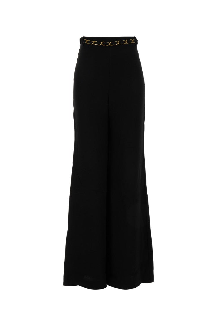 Zimmermann High-Waist Wide-Leg Pants With Decorative Bow Tie