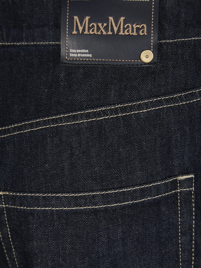 Max Mara Indigo Chiara Straight-Leg Cuffed Jeans