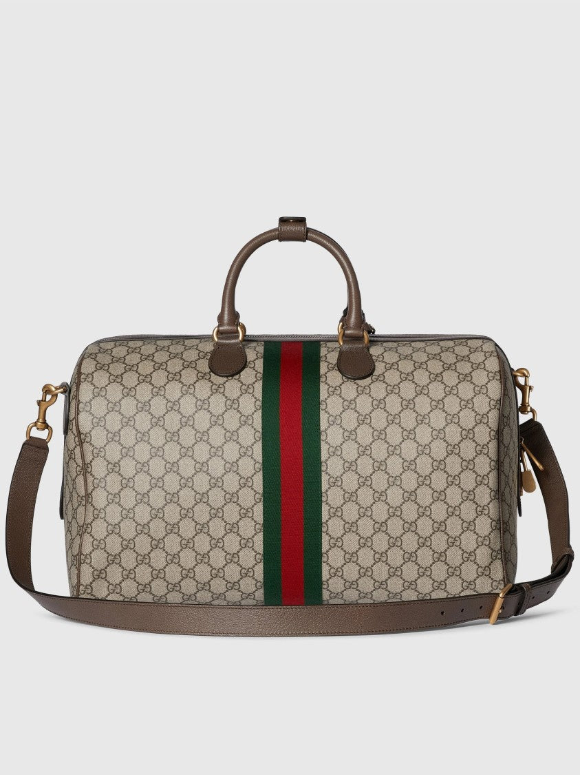 Gucci Beige Gg Icon Structured Canvas Duffle