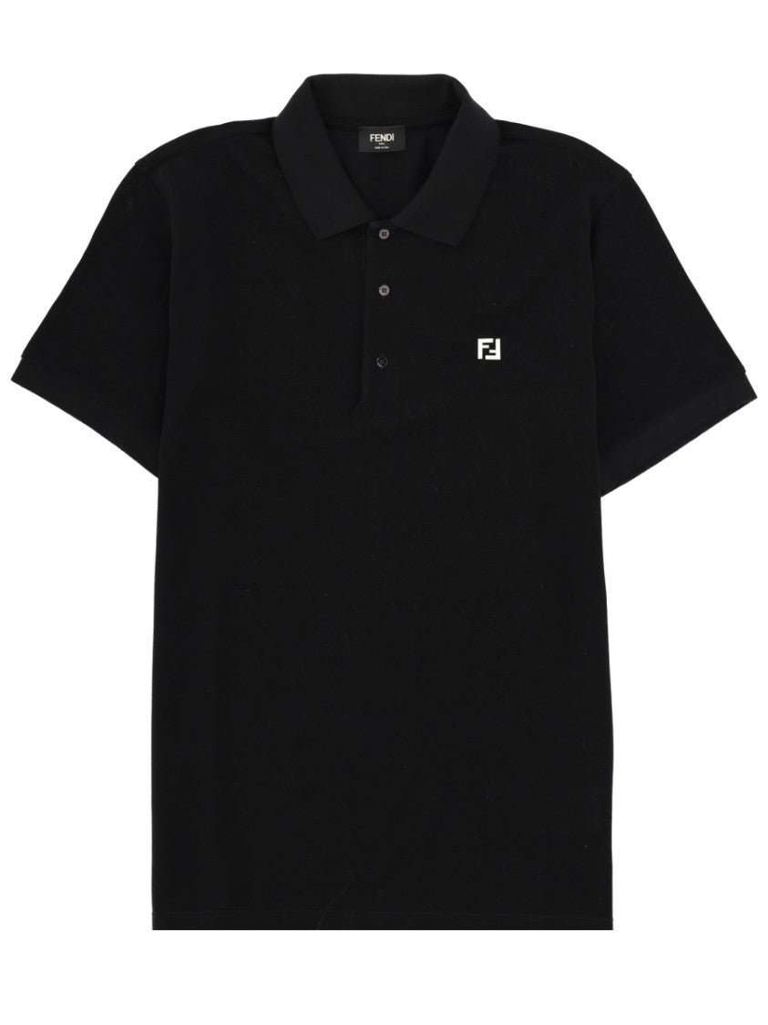 Fendi Minimalist Short-Sleeve Cotton Polo Shirt