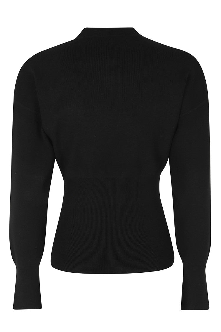 Anine Bing Black Imane Fitted Viscose-Blend Sweater