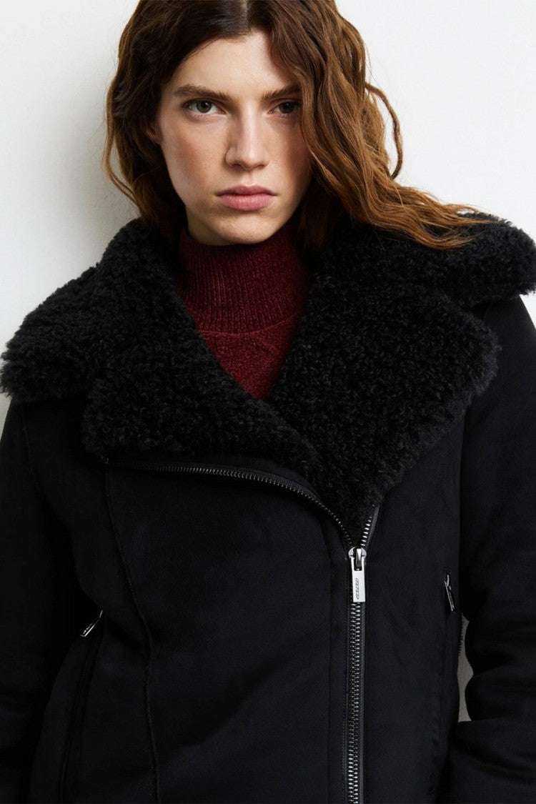 Rrd Black Asymmetric-Zip Biker Jacket