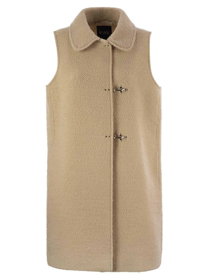 Fay Bouclé Fabric Waistcoat