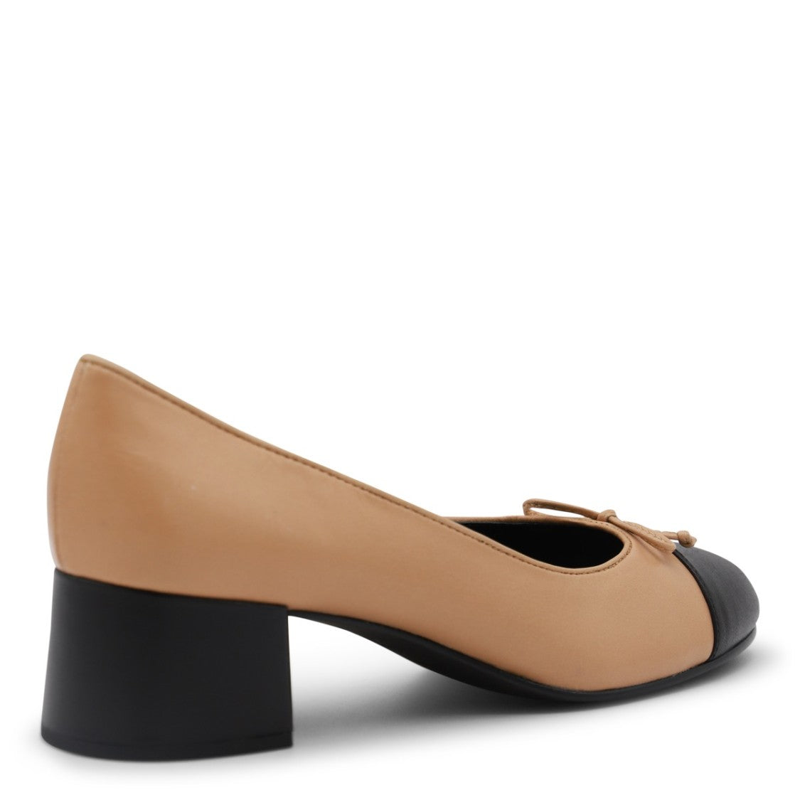 Tory Burch Brown And Black Leather Pumps