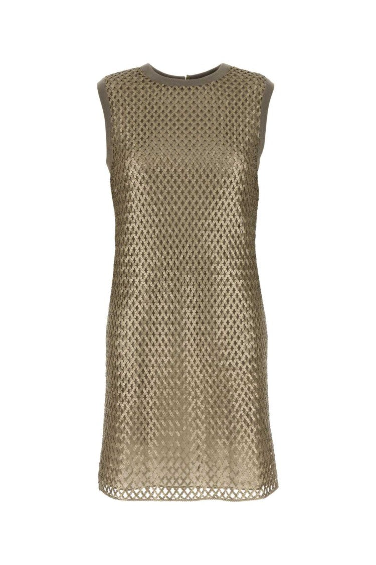 Fendi Embellished Mesh Dress