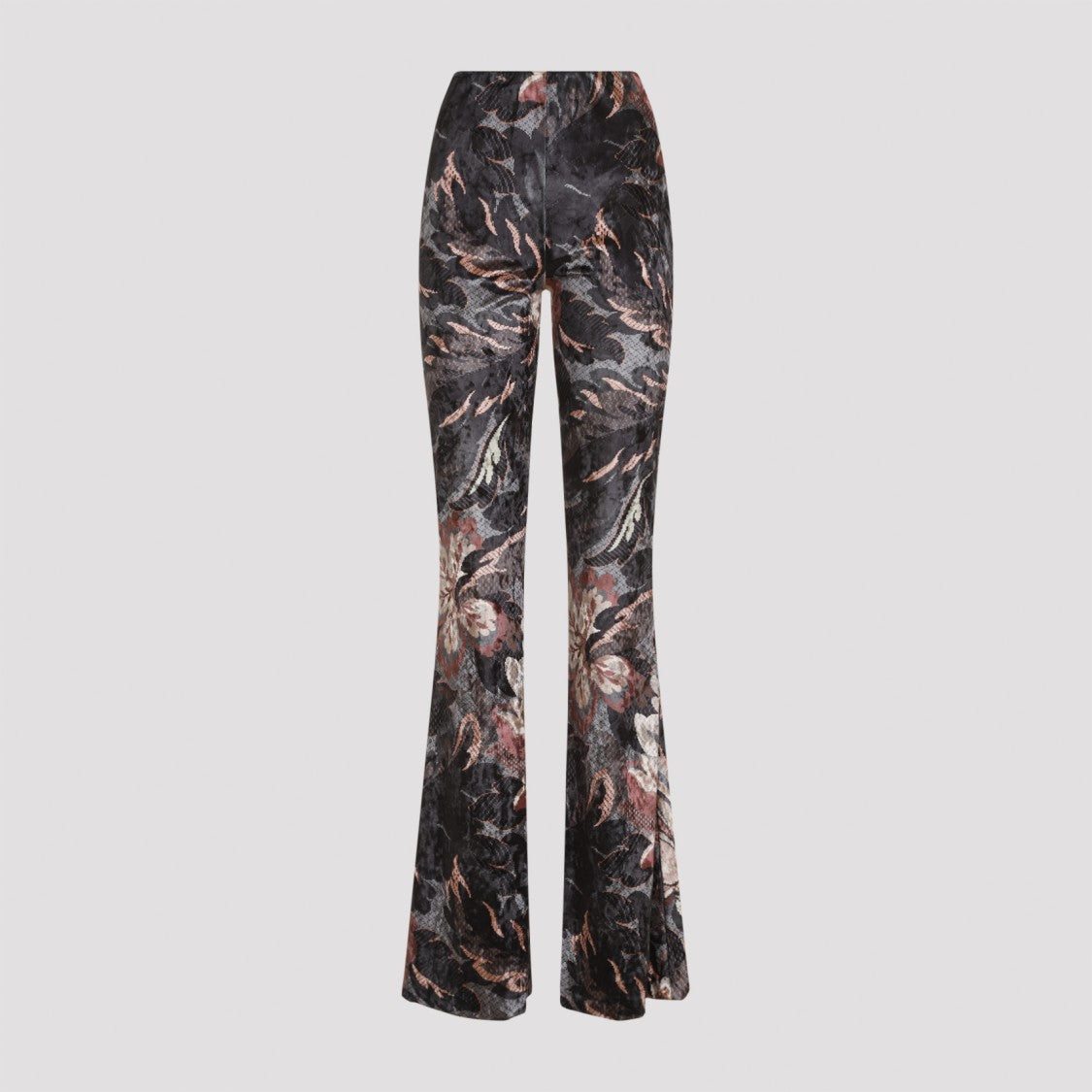 Etro Flared Grey Polyester Pants